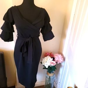 COPY - Black 3/2 sleeve dress